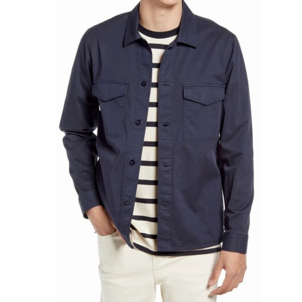 NN07 NO NATIONALITY Bernard Overshirt/ Shirt Jacket in Navy - S